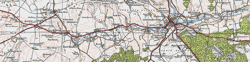 Old map of Clatford in 1919