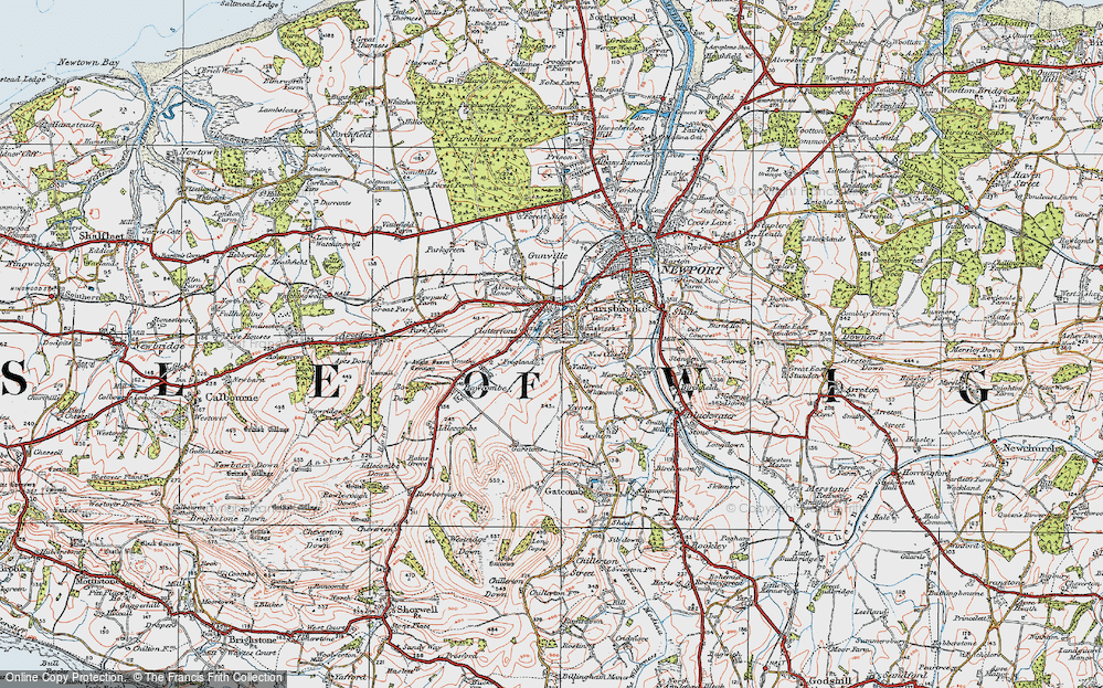 Old Map of Clatterford, 1919 in 1919