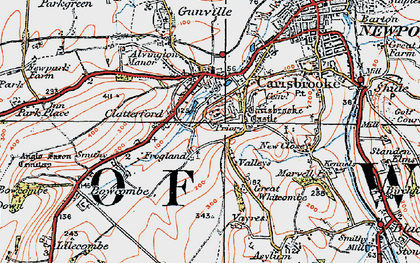 Old map of Clatterford in 1919