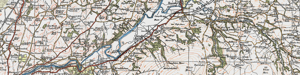 Old map of Whit Moor in 1924