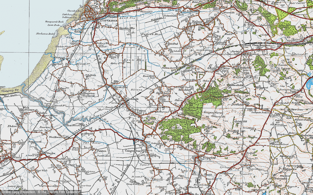 Old Map of Claverham, 1919 in 1919