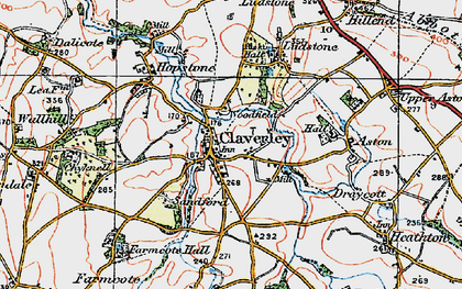 Old map of Claverley in 1921