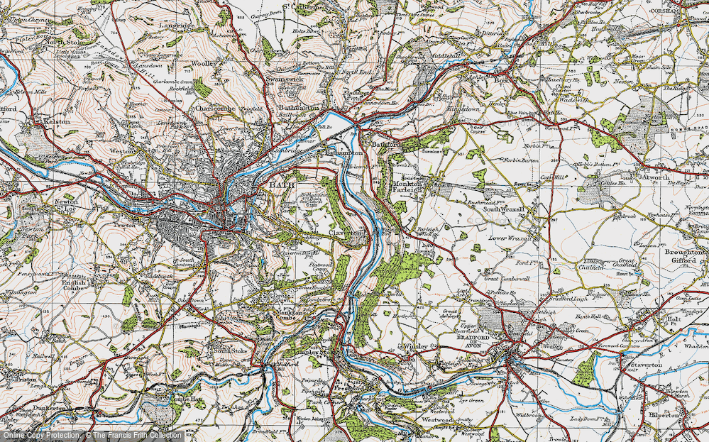 Old Map of Claverton, 1919 in 1919