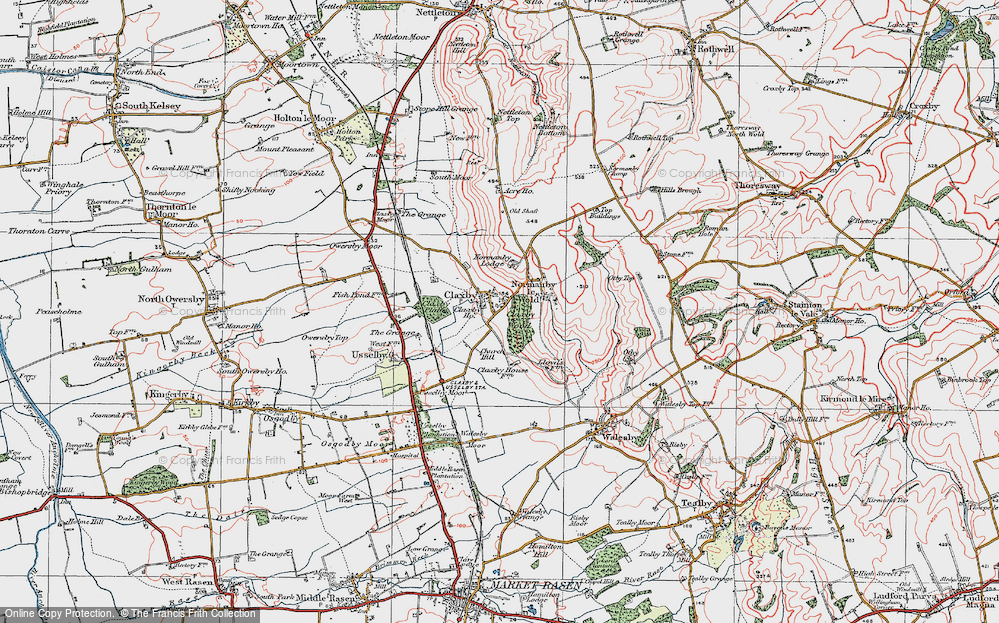 Old Map of Claxby, 1923 in 1923