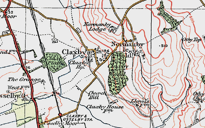 Old map of Claxby in 1923