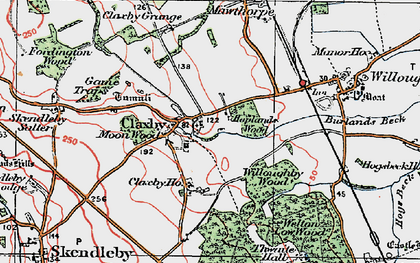 Old map of Claxby St Andrew in 1923