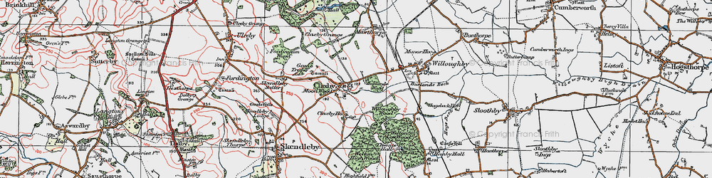 Old map of Claxby St Andrew in 1923