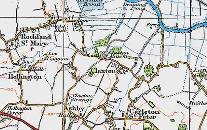 Old map of Claxton in 1922