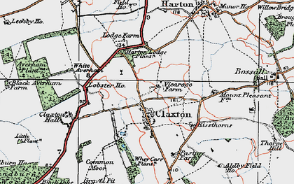 Old map of Aldby Field Ho in 1924