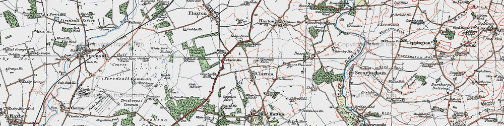 Old map of Aldby Field Ho in 1924