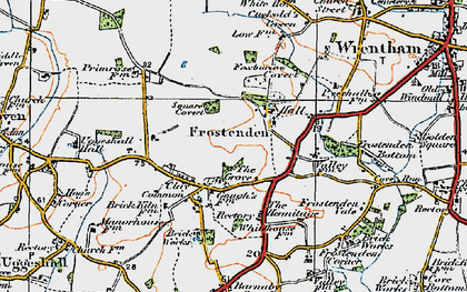 Old map of Clay Common in 1921