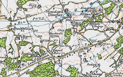 Old map of Bushnells Green in 1919