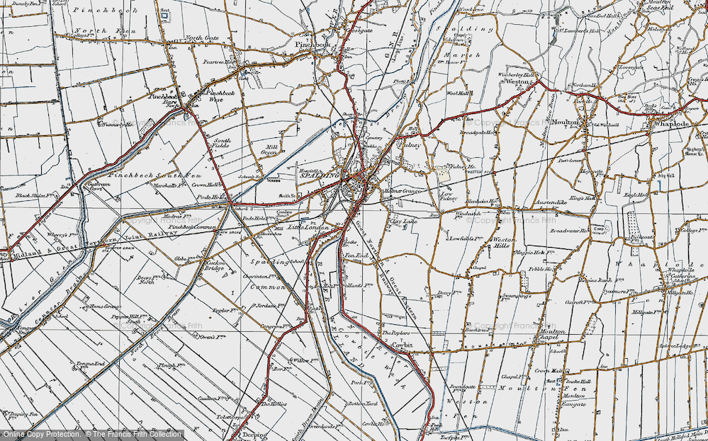 Old Map of Clay Lake, 1922 in 1922