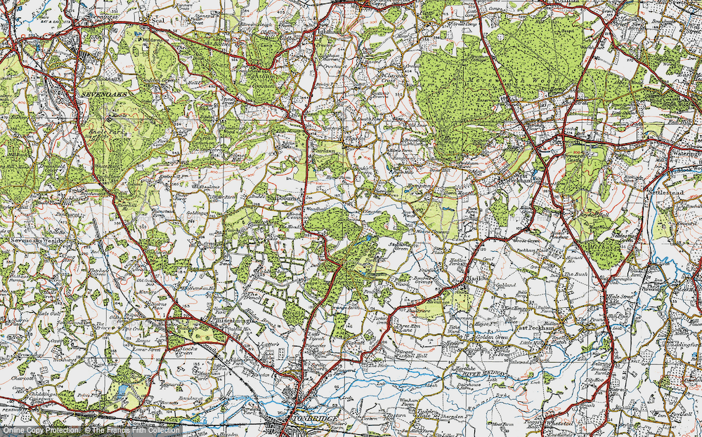 Old Map of Claygate, 1920 in 1920