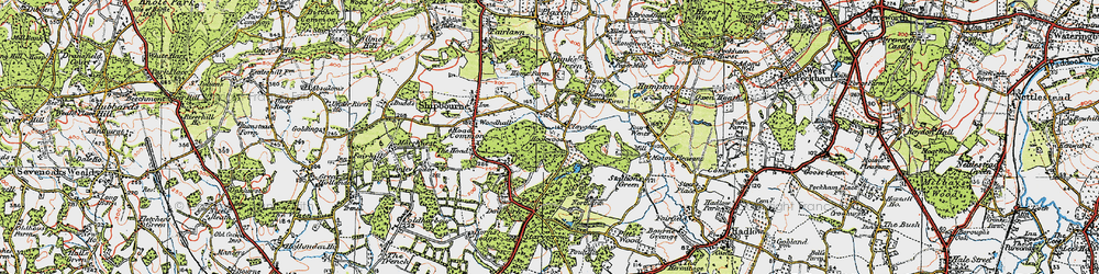 Old map of Claygate in 1920