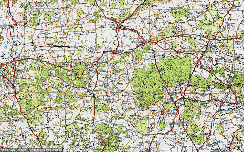 Old Map of Claygate Cross, 1920 in 1920