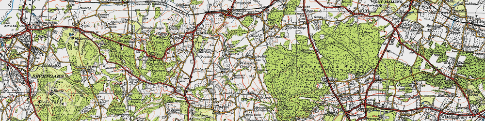 Old map of Claygate Cross in 1920