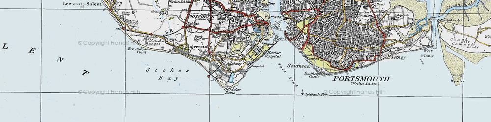 Old map of Fort Monckton in 1919