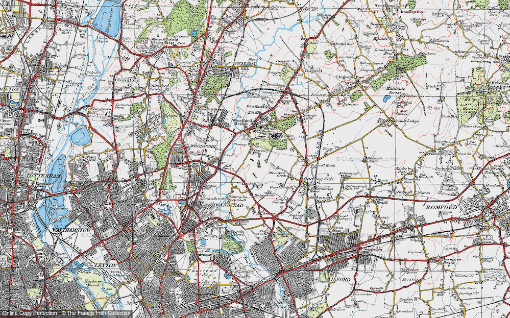 Old Map of Clayhall, 1920 in 1920