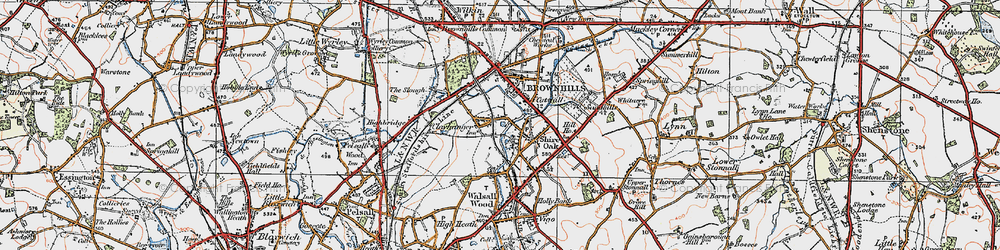 Old map of Clayhanger in 1921