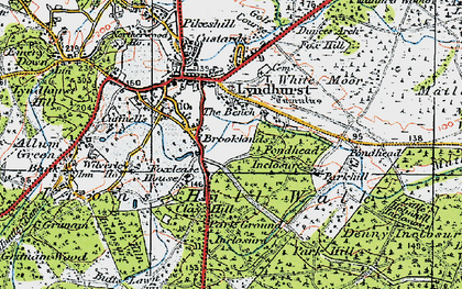 Old map of White Moor in 1919