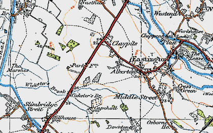 Old map of Wicksters Brook in 1919