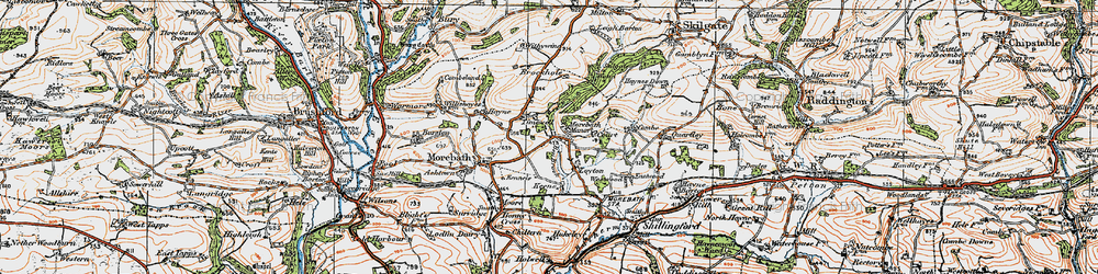 Old map of Ben Brook in 1919