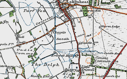 Old map of Claypits in 1920