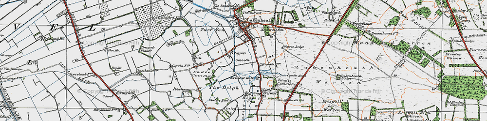 Old map of Claypits in 1920