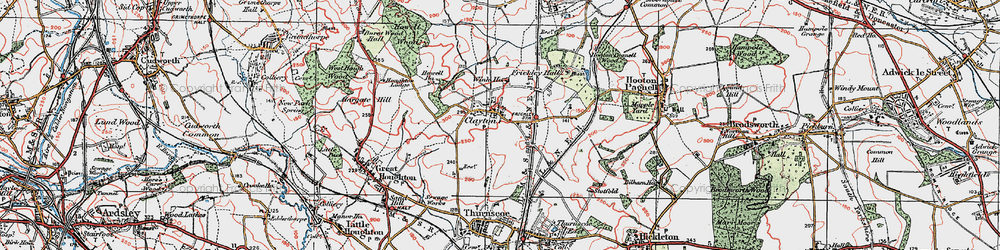 Old map of Clayton in 1924