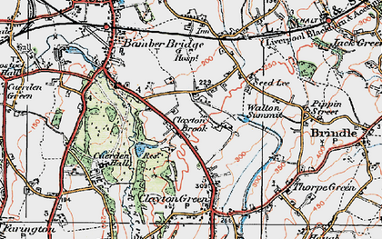 Old map of Clayton Brook in 1924