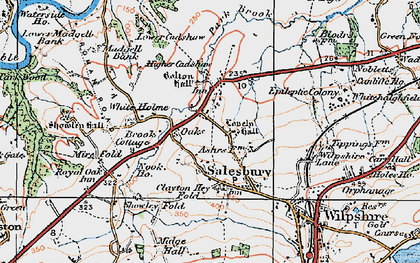 Old map of White Holme in 1924