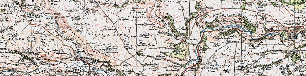 Old map of Cleaburn in 1925
