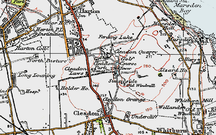 Old map of Cleadon Park in 1925
