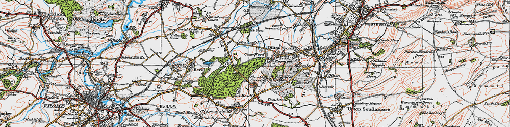 Old map of Black Dog Woods in 1919
