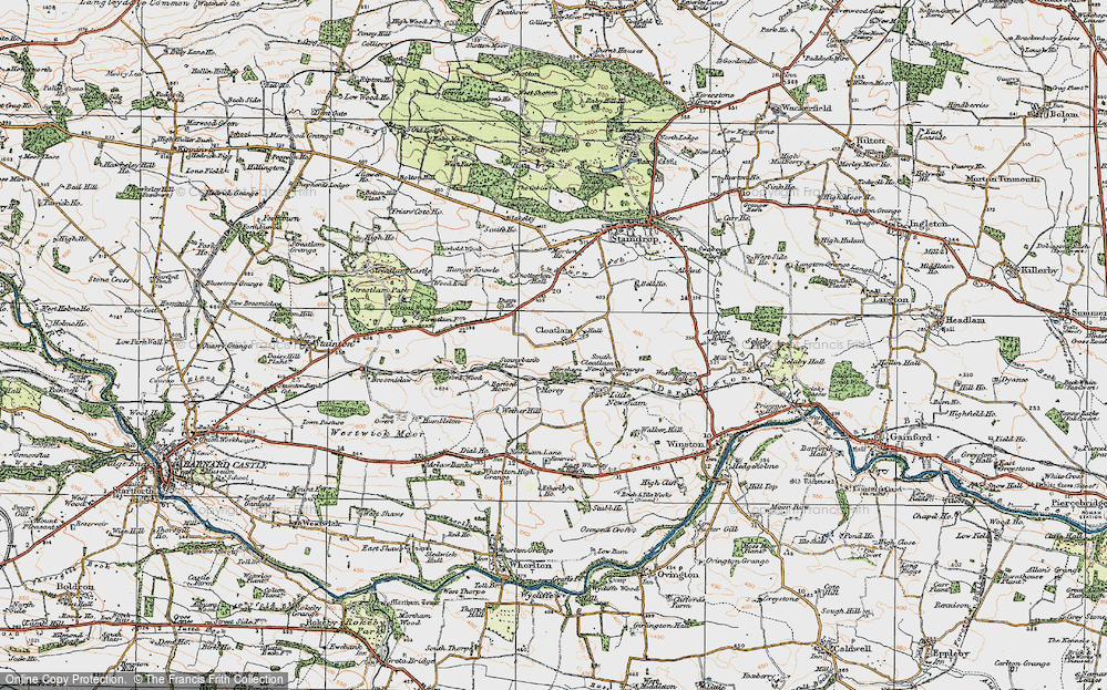 Old Map of Cleatlam, 1925 in 1925