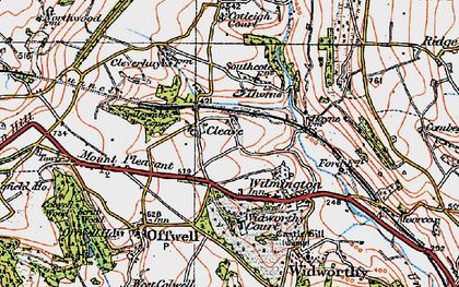 Old map of Cleave in 1919