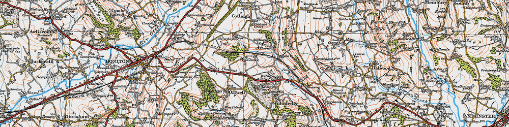 Old map of Cleave in 1919