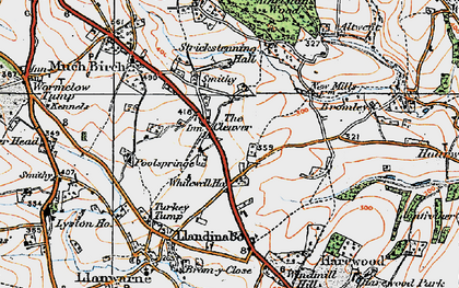 Old map of Whitewell Ho in 1919