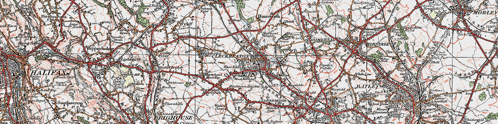 Old map of Cleckheaton in 1925