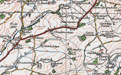 Old map of Cleedownton in 1921
