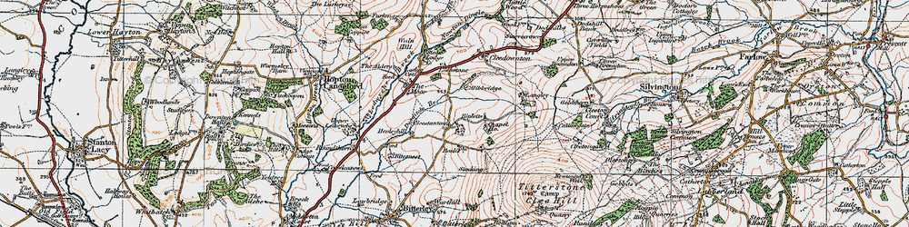 Old map of Cleestanton in 1921