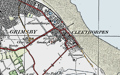 Old map of Cleethorpes in 1923