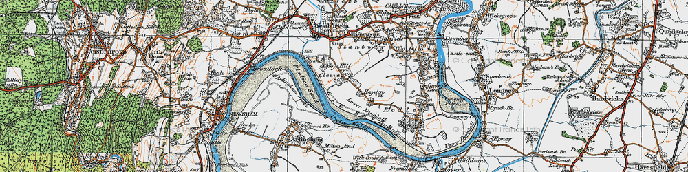 Old map of Cleeve in 1919