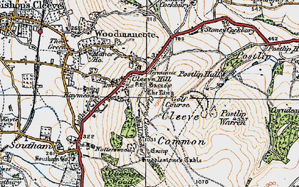 Old map of Cleeve Hill in 1919