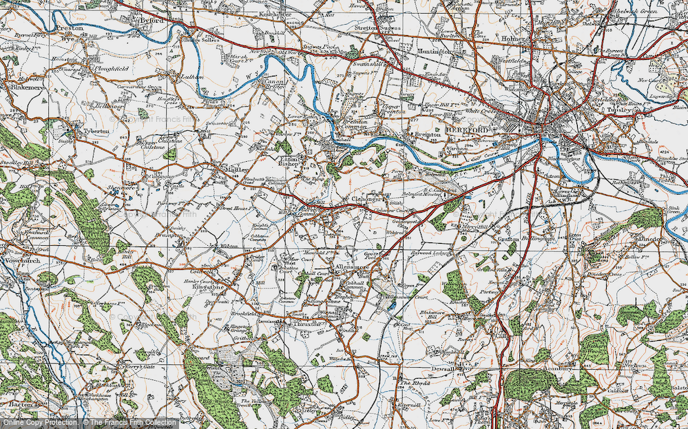 Old Map of Clehonger, 1920 in 1920