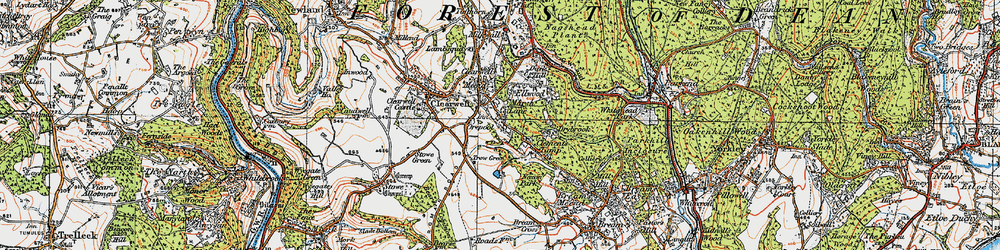 Old map of Clements End in 1919