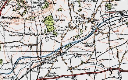 Old map of Broomsgrove Wood in 1919