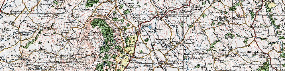 Old map of Cleobury North in 1921