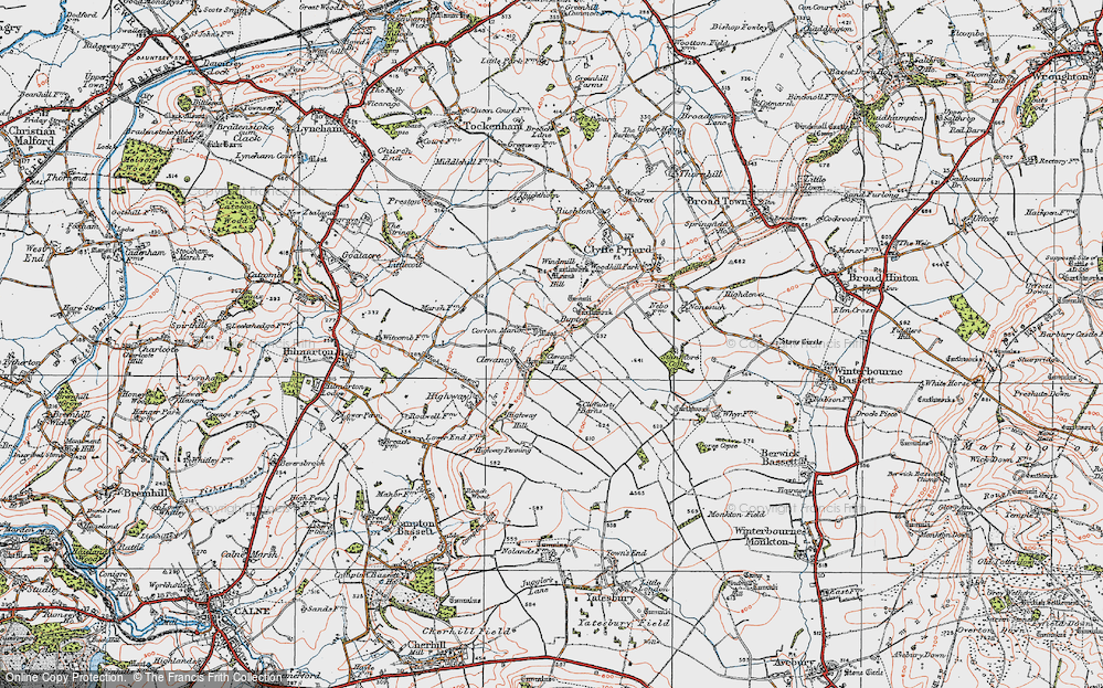 Old Map of Historic Map covering Bupton Village in 1919